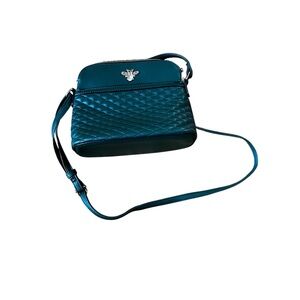 Chic Dark Green Quilted Crossbody Bag